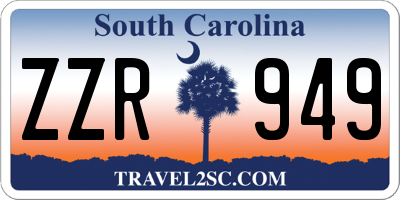 SC license plate ZZR949