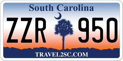 SC license plate ZZR950