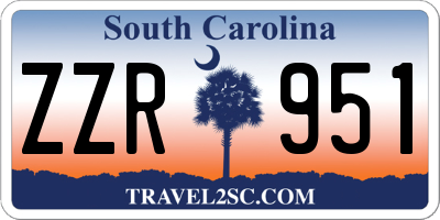 SC license plate ZZR951
