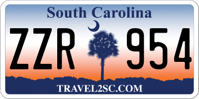 SC license plate ZZR954