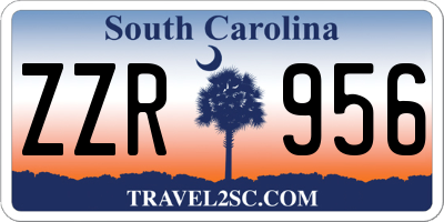 SC license plate ZZR956