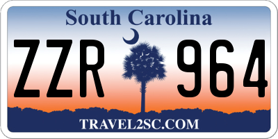 SC license plate ZZR964