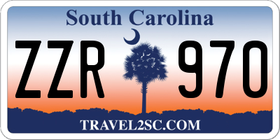 SC license plate ZZR970