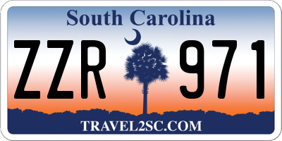 SC license plate ZZR971