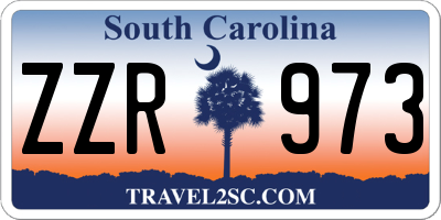 SC license plate ZZR973