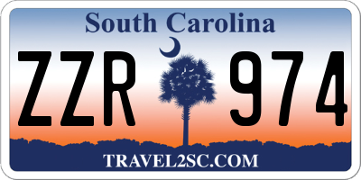 SC license plate ZZR974