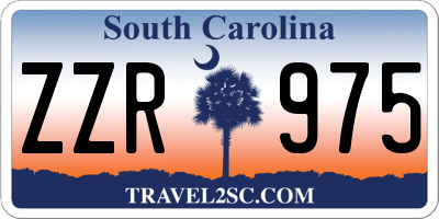 SC license plate ZZR975