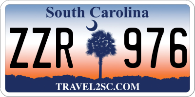 SC license plate ZZR976