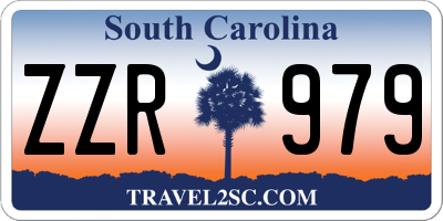 SC license plate ZZR979