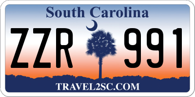 SC license plate ZZR991
