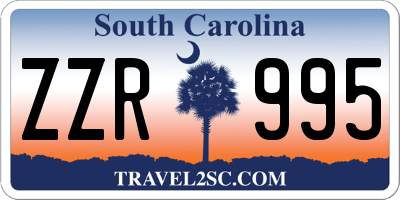 SC license plate ZZR995