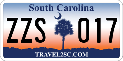 SC license plate ZZS017