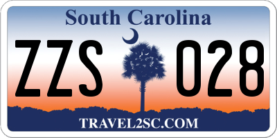 SC license plate ZZS028