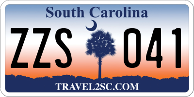 SC license plate ZZS041