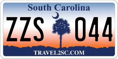 SC license plate ZZS044