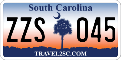 SC license plate ZZS045