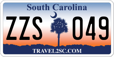 SC license plate ZZS049