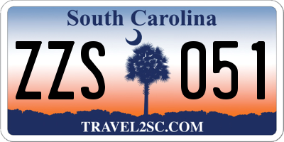 SC license plate ZZS051