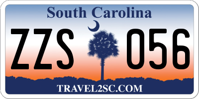 SC license plate ZZS056