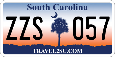 SC license plate ZZS057