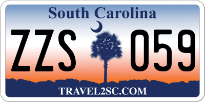 SC license plate ZZS059