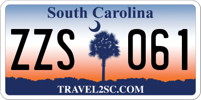 SC license plate ZZS061
