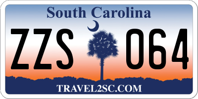 SC license plate ZZS064