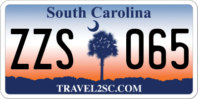 SC license plate ZZS065