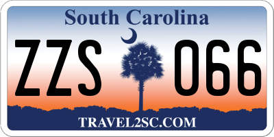 SC license plate ZZS066
