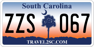 SC license plate ZZS067