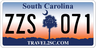 SC license plate ZZS071