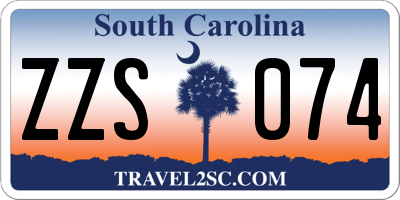 SC license plate ZZS074