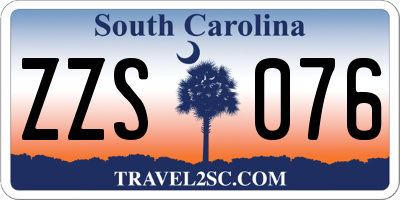 SC license plate ZZS076