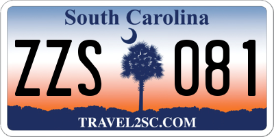SC license plate ZZS081