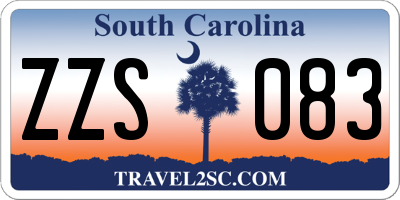 SC license plate ZZS083