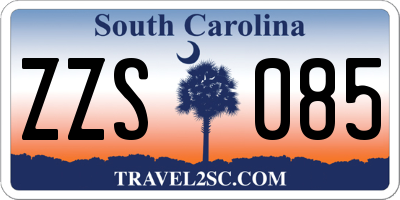 SC license plate ZZS085
