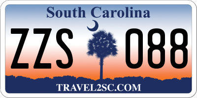 SC license plate ZZS088