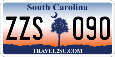 SC license plate ZZS090