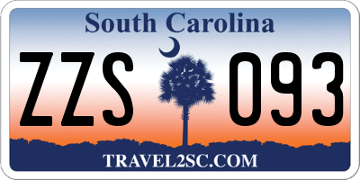 SC license plate ZZS093