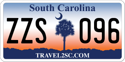 SC license plate ZZS096
