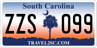 SC license plate ZZS099