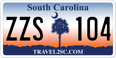 SC license plate ZZS104