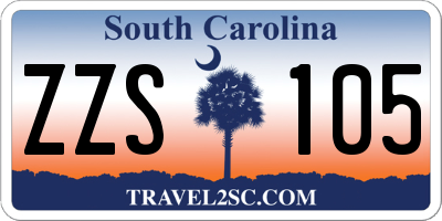 SC license plate ZZS105
