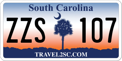 SC license plate ZZS107