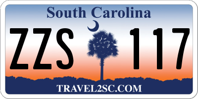 SC license plate ZZS117