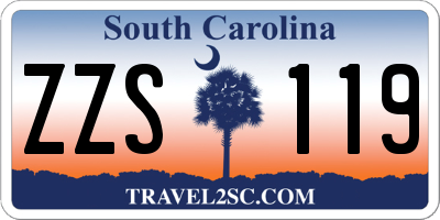 SC license plate ZZS119