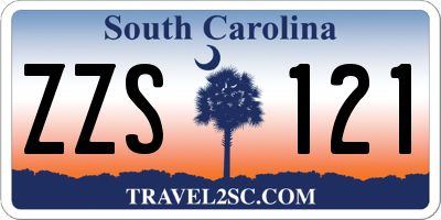 SC license plate ZZS121