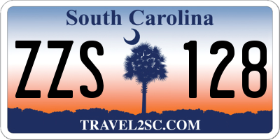 SC license plate ZZS128