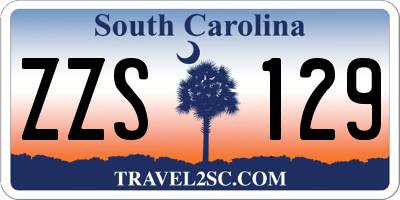 SC license plate ZZS129