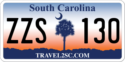 SC license plate ZZS130